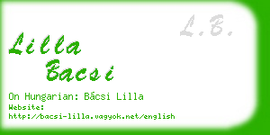 lilla bacsi business card